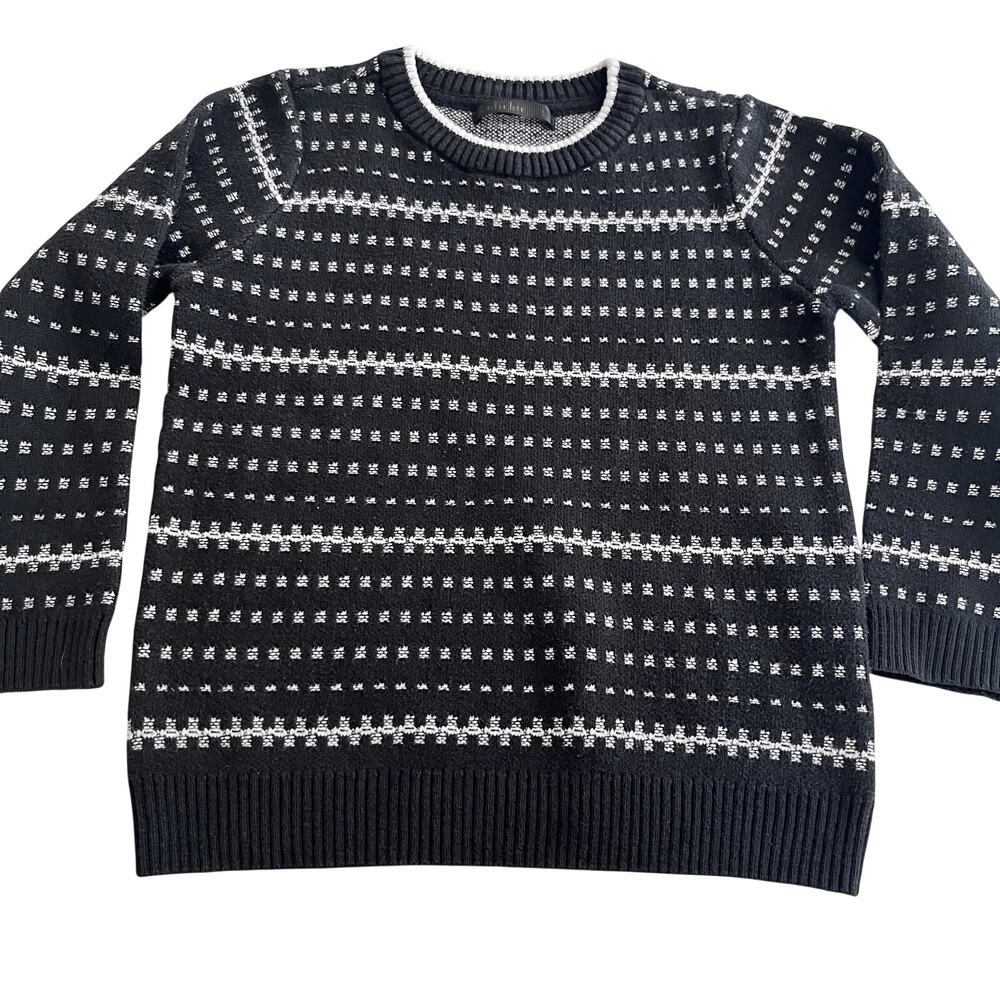 Kidichic Boys Birdseye Zigzag Knit Sweater Black White Size 5 Classic